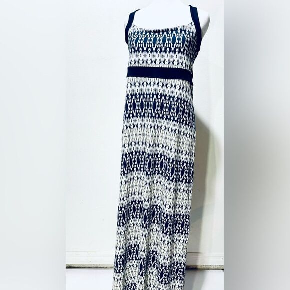 Eddie Bauer maxi dress cross back navy blue summer casual outdoors women’s M - Picture 3 of 9